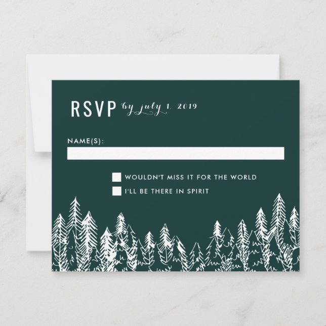 RSVP-Karte für Hochzeitsmonate RSVP Karte (Vorderseite)