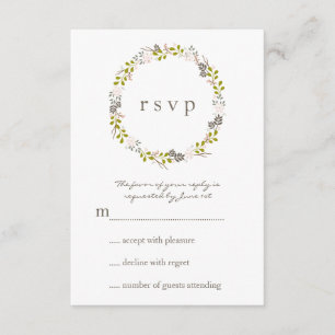 RSVP-Karte für Hochzeitsszenarien in Holz RSVP Karte