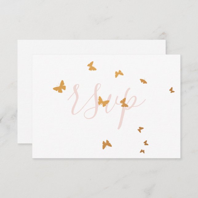 RSVP-Karte für Hochzeitstorte RSVP Karte (Vorne/Hinten)