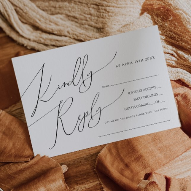 RSVP-Karte für horizontale Skriptanfrage RSVP Karte (Von Creator hochgeladen)