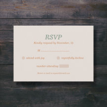RSVP-Karte für Kranz und Hochzeit im Herbst