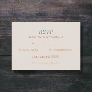 RSVP-Karte für Kranz und Hochzeit im Herbst RSVP Karte