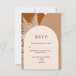 RSVP-Karte für leichte Pampasgras und Bögen RSVP Karte