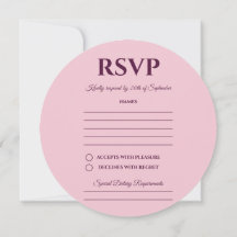 RSVP-Karte für lila Blumenring