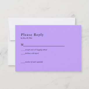 RSVP-Karte für Lila Hochzeiten RSVP Karte