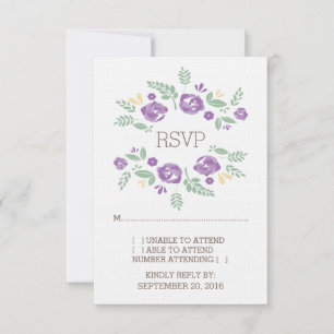 RSVP-Karte für lila Länder RSVP Karte
