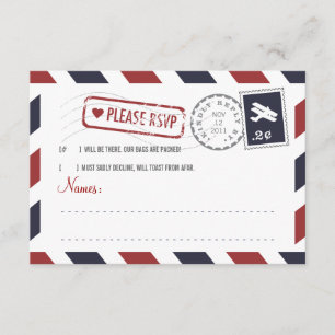 RSVP-Karte für Luftpost RSVP Karte