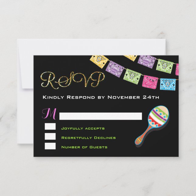RSVP-Karte für Mexikanische Hochzeiten RSVP Karte