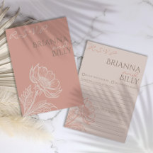 RSVP-Karte für Minimalistisch rosa Blumenzwiebeln