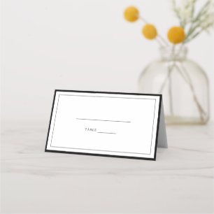 RSVP-Karte für Minimalistische Border Foliage Platzkarte