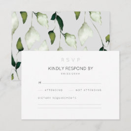RSVP-Karte für Minimalistische botanische Hochzeit RSVP Karte