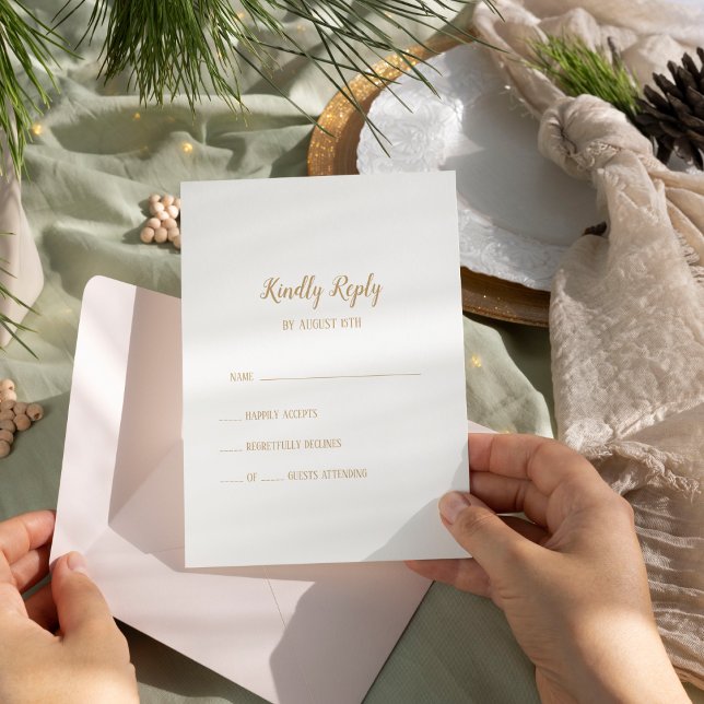 RSVP-Karte für Minimalistische Hochzeiten RSVP Karte (Von Creator hochgeladen)