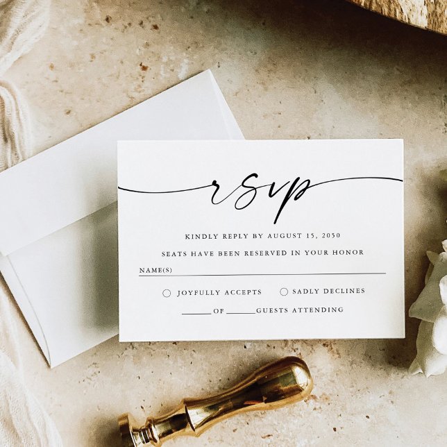 RSVP-Karte für Minimalistische Hochzeiten RSVP Karte (Von Creator hochgeladen)
