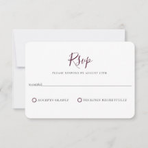 RSVP-Karte für Minimalistische Lila Hochzeit