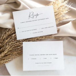 RSVP-Karte für Minimalistische Mahlzeiten RSVP Karte