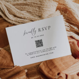 RSVP-Karte für Minimalistische Schwarz/Weiß-Hochze RSVP Karte