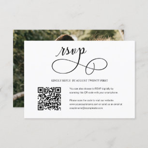 RSVP-Karte für Minimalistisches Script-Hochzeitssk RSVP Karte