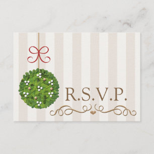 RSVP-KARTE FÜR MISTLETOE-WEDD-ANTWORTUNG RSVP KARTE