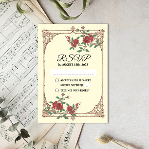 RSVP-Karte für mittelalterliche Hochzeiten RSVP Karte