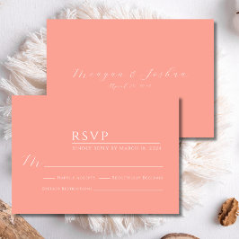 RSVP-Karte für moderne Korallenhochzeiten RSVP Karte