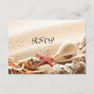 RSVP-Karte für Muscheln und Starfish RSVP Karte