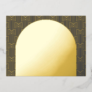 RSVP-Karte für Navy Arch Wedding Folie Einladungspostkarte