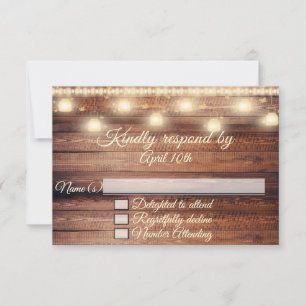 RSVP-Karte für neutrales Wood-Baby RSVP Karte