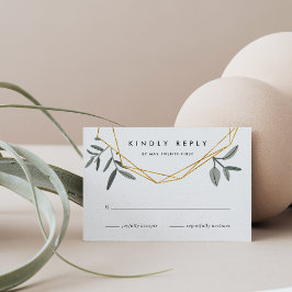 RSVP-Karte für Olivenblätter RSVP Karte