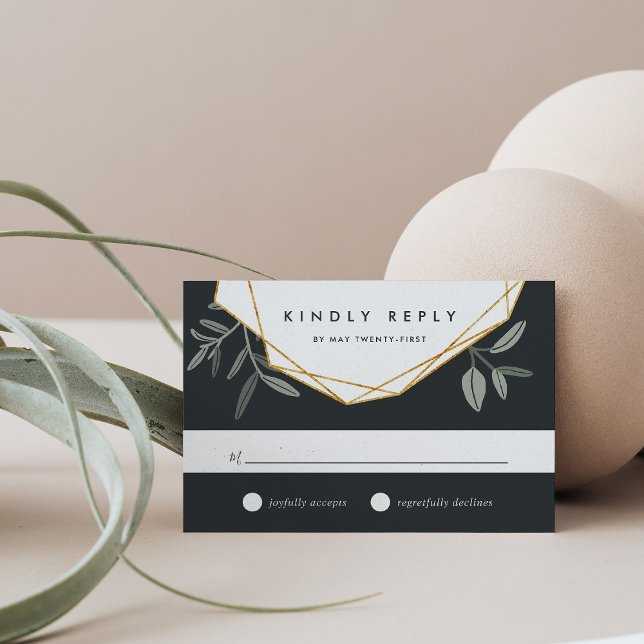 RSVP-Karte für Olivenblätter RSVP Karte (Von Creator hochgeladen)