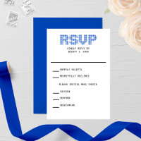 RSVP-Karte für Pixel UAWG Wedding
