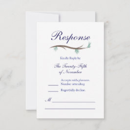 RSVP-Karte für romantische Winterschneezweige RSVP Karte