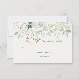 RSVP-Karte für Rosen RSVP Karte