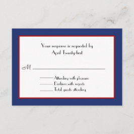 RSVP-Karte für Rot, Weiß und Blau RSVP Karte