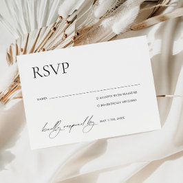 RSVP-Karte für Schwarz-Weiß-Hochzeit RSVP Karte