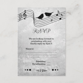 RSVP-Karte für Schwarz-Weiß-Musik RSVP Karte