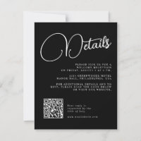 RSVP-Karte für Schwarz-Weiß-Skriptereihen