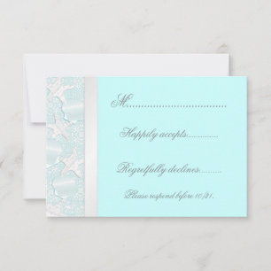 RSVP-Karte für Seashells und Seashells Beach RSVP Karte