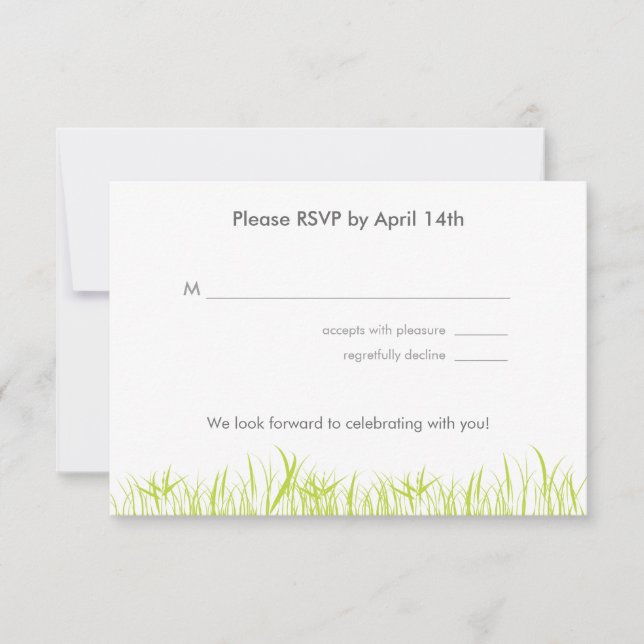 RSVP-Karte für Sommergras RSVP Karte (Vorderseite)