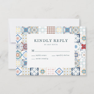 RSVP-Karte für Spanische Hochzeit RSVP Karte