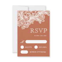 RSVP-Karte für Terracotta Wedding