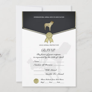 RSVP-Karte für Tiere