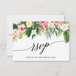 RSVP-Karte für tropische Blumenhochzeiten RSVP Karte