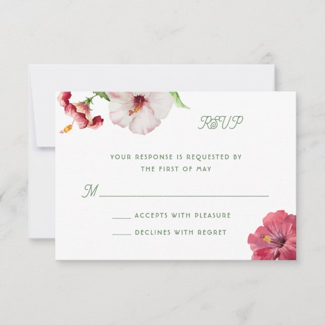 RSVP-Karte für tropische Hochzeiten RSVP Karte (Vorderseite)