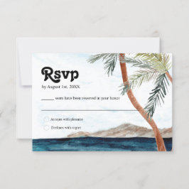 RSVP-Karte für tropischen Strand RSVP Karte