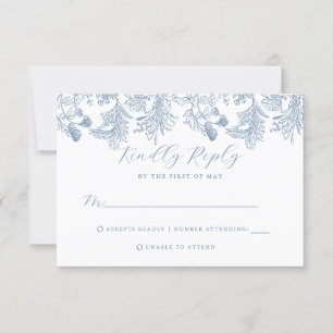RSVP-Karte für Vintage Blumenhochzeit RSVP Karte