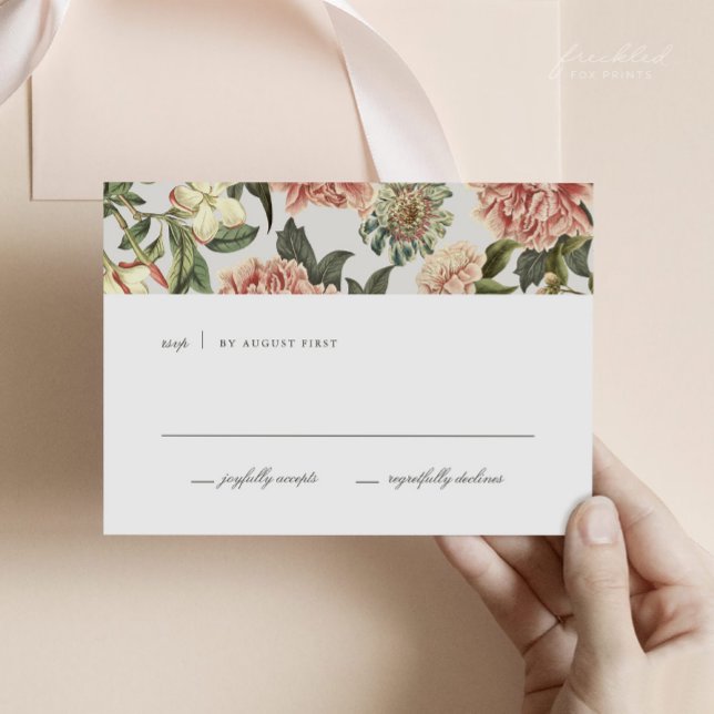 RSVP-Karte für Vintage Blumenhochzeit RSVP Karte (Cora Vintage Floral RSVP enclosure Card)