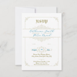 RSVP-Karte für Vintage Charm-Hochzeit
