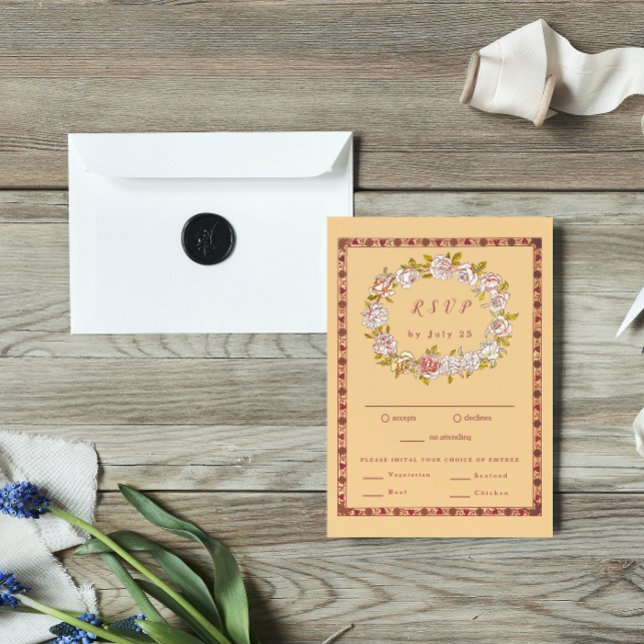 RSVP-Karte für Vintage Jugendstil-Hochzeit RSVP Karte (Von Creator hochgeladen)