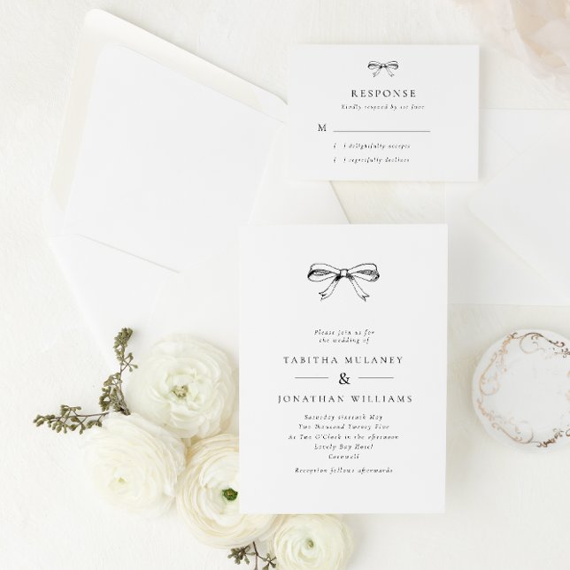 RSVP-Karte für Vintage Schwarze Hochzeit RSVP Karte (Von Creator hochgeladen)