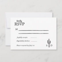 RSVP-Karte für Vintage Western
